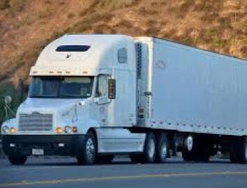 A big rig 18 wheeler on the road